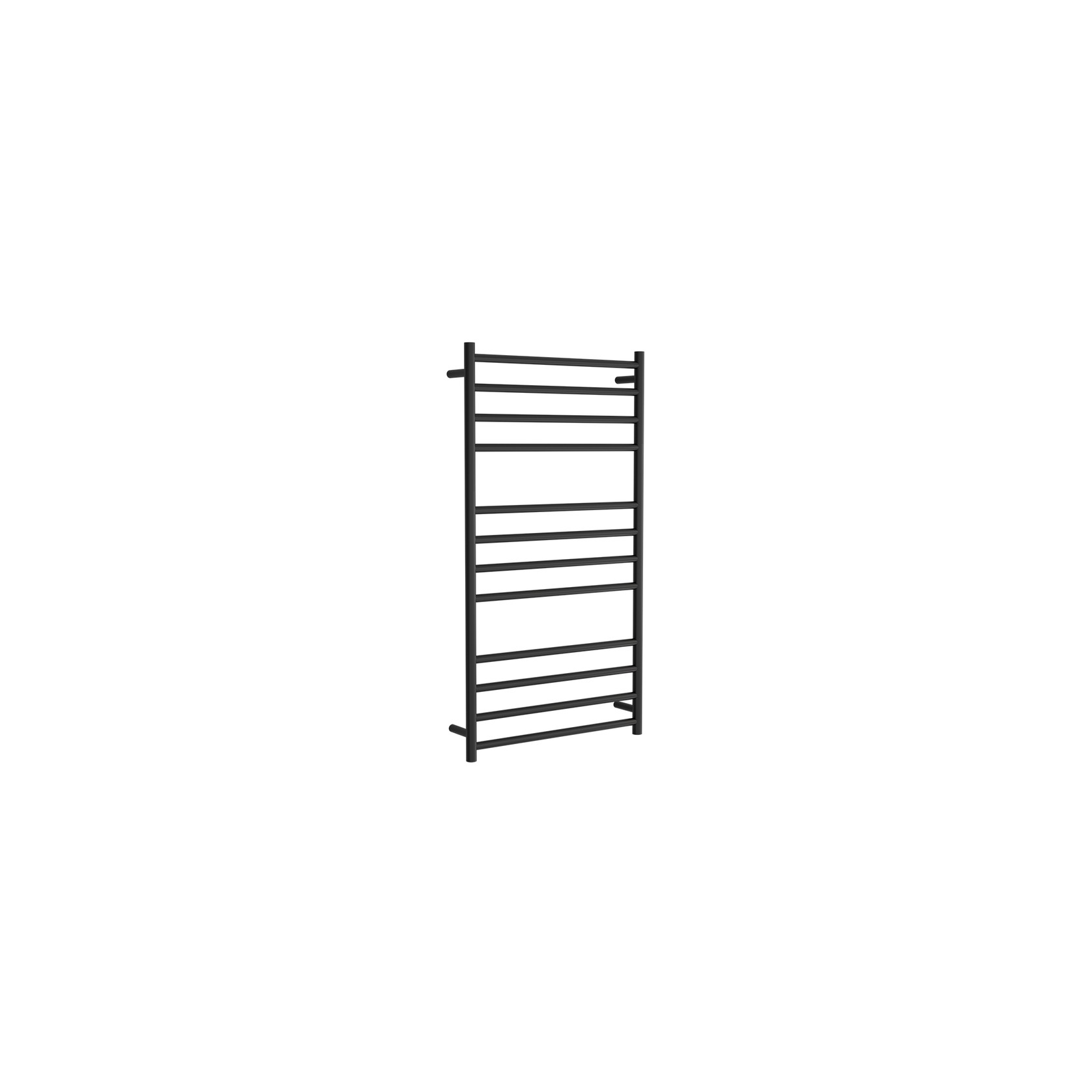 Round Towel Rail 240V 1200 x 650mm Satin Black gallery detail image