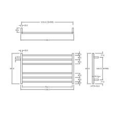 Round Towel Rail 240V 600 x 1050mm Satin Black gallery detail image