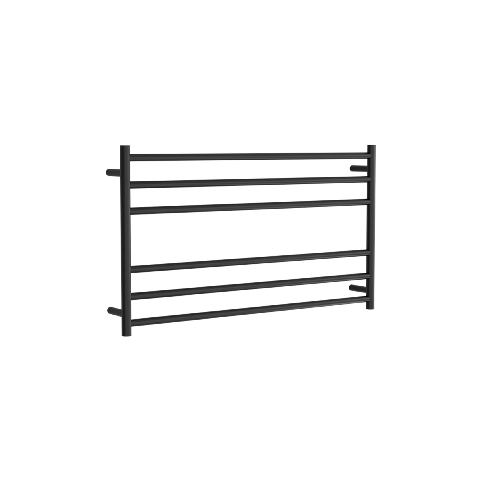 Round Towel Rail 240V 600 x 1050mm Satin Black gallery detail image