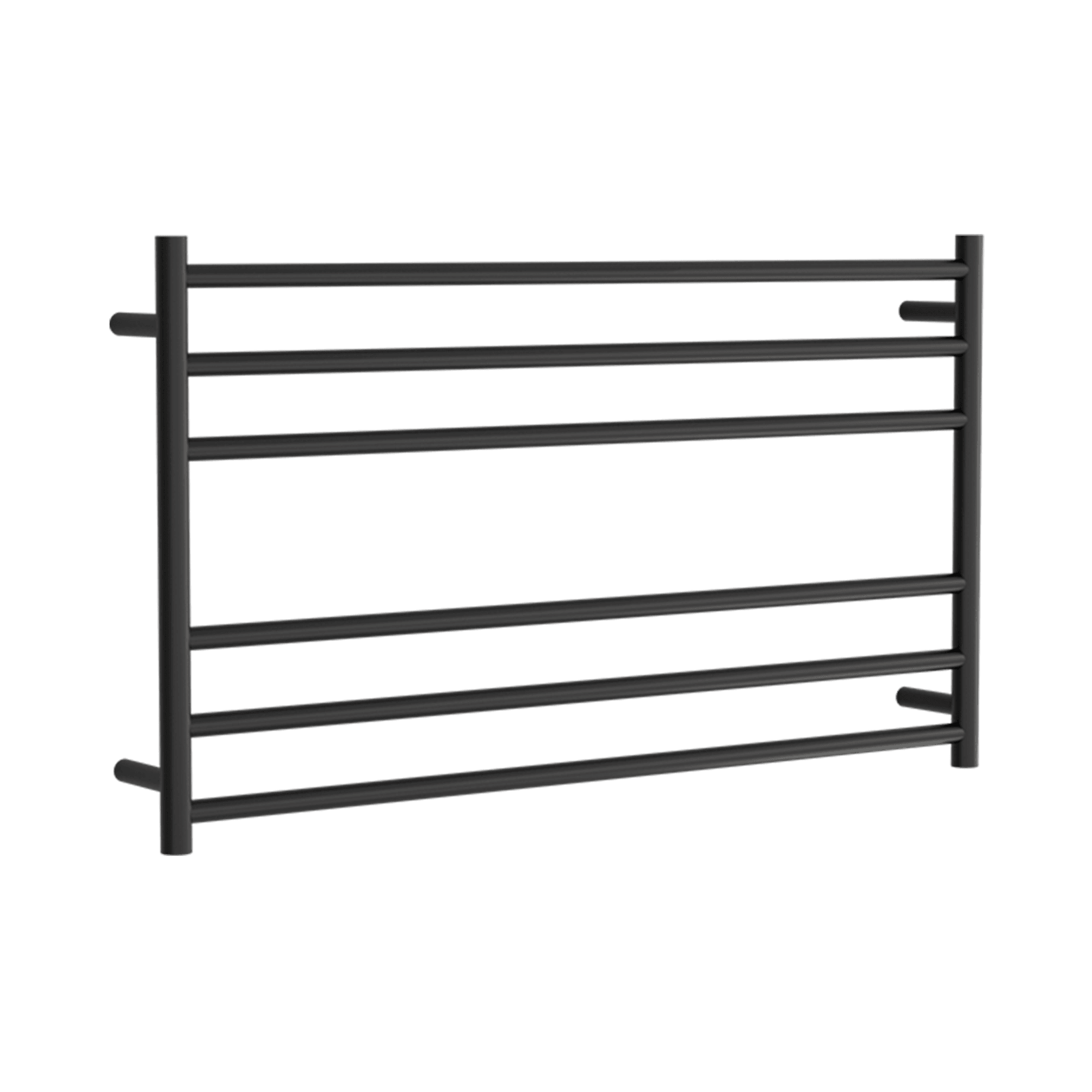 Round Towel Rail 240V 600 x 1050mm Satin Black gallery detail image