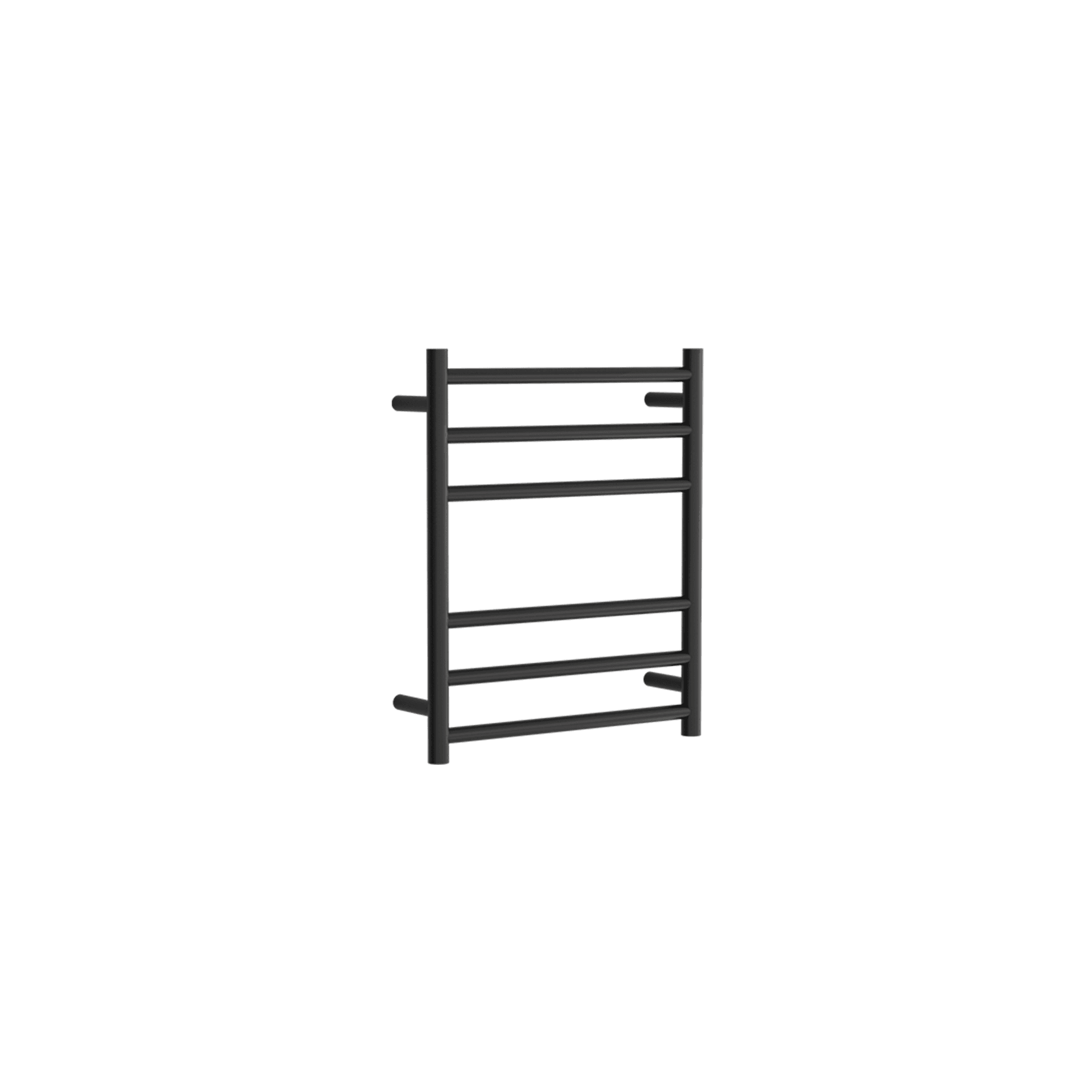 Round Towel Rail 240V 600 x 500mm Satin Black gallery detail image