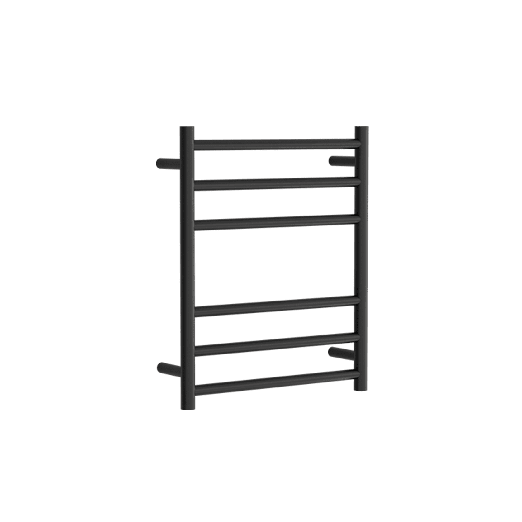 Round Towel Rail 240V 600 x 500mm Satin Black gallery detail image