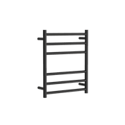 Round Towel Rail 240V 600 x 500mm Satin Black gallery detail image