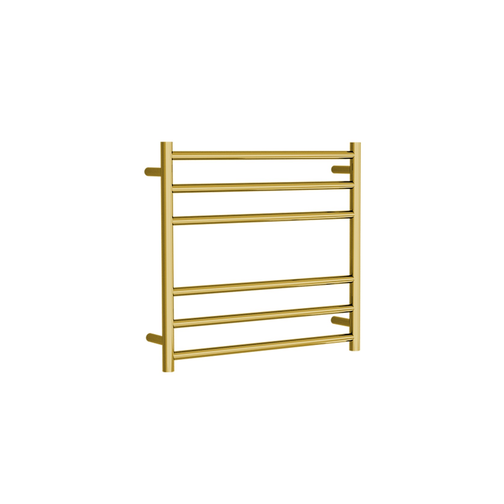 Round Towel Rail 240V 600 x 650mm Brushed Gold gallery detail image