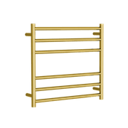 Round Towel Rail 240V 600 x 650mm Brushed Gold gallery detail image