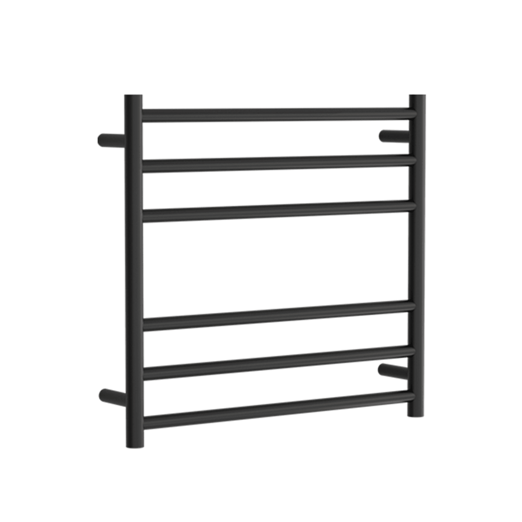 Round Towel Rail 240V 600 x 650mm Satin Black gallery detail image