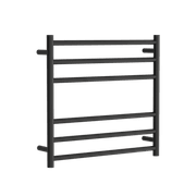 Round Towel Rail 240V 600 x 650mm Satin Black gallery detail image
