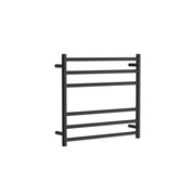 Round Towel Rail 240V 600 x 650mm Satin Black gallery detail image