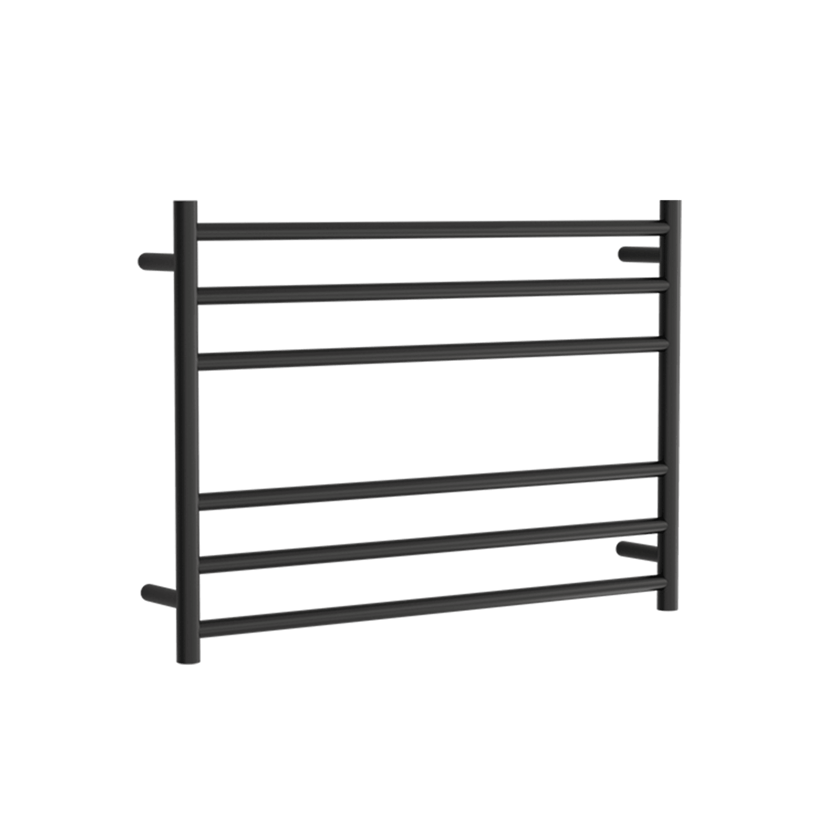 Round Towel Rail 240V 600 x 850mm Satin Black gallery detail image