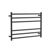 Round Towel Rail 240V 600 x 850mm Satin Black gallery detail image