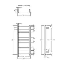 Round Towel Rail 240V 900 x 400mm Brushed Copper gallery detail image