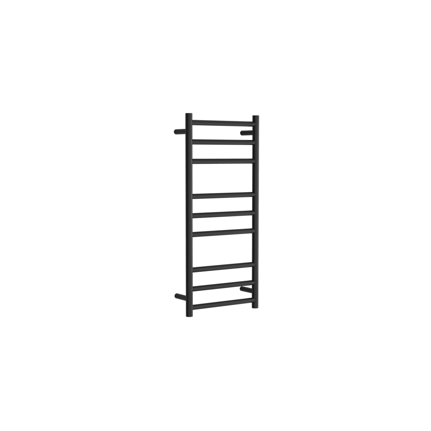 Round Towel Rail 240V 900 x 400mm Satin Black gallery detail image