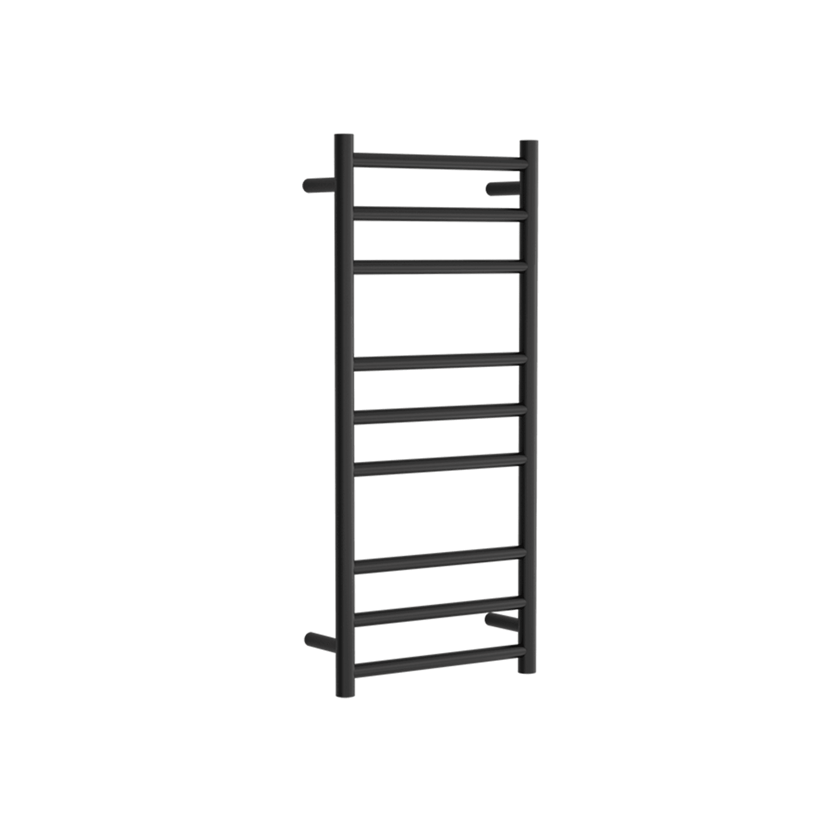 Round Towel Rail 240V 900 x 400mm Satin Black gallery detail image