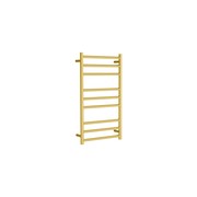 Round Towel Rail 240V 900 x 500mm Brushed Gold gallery detail image