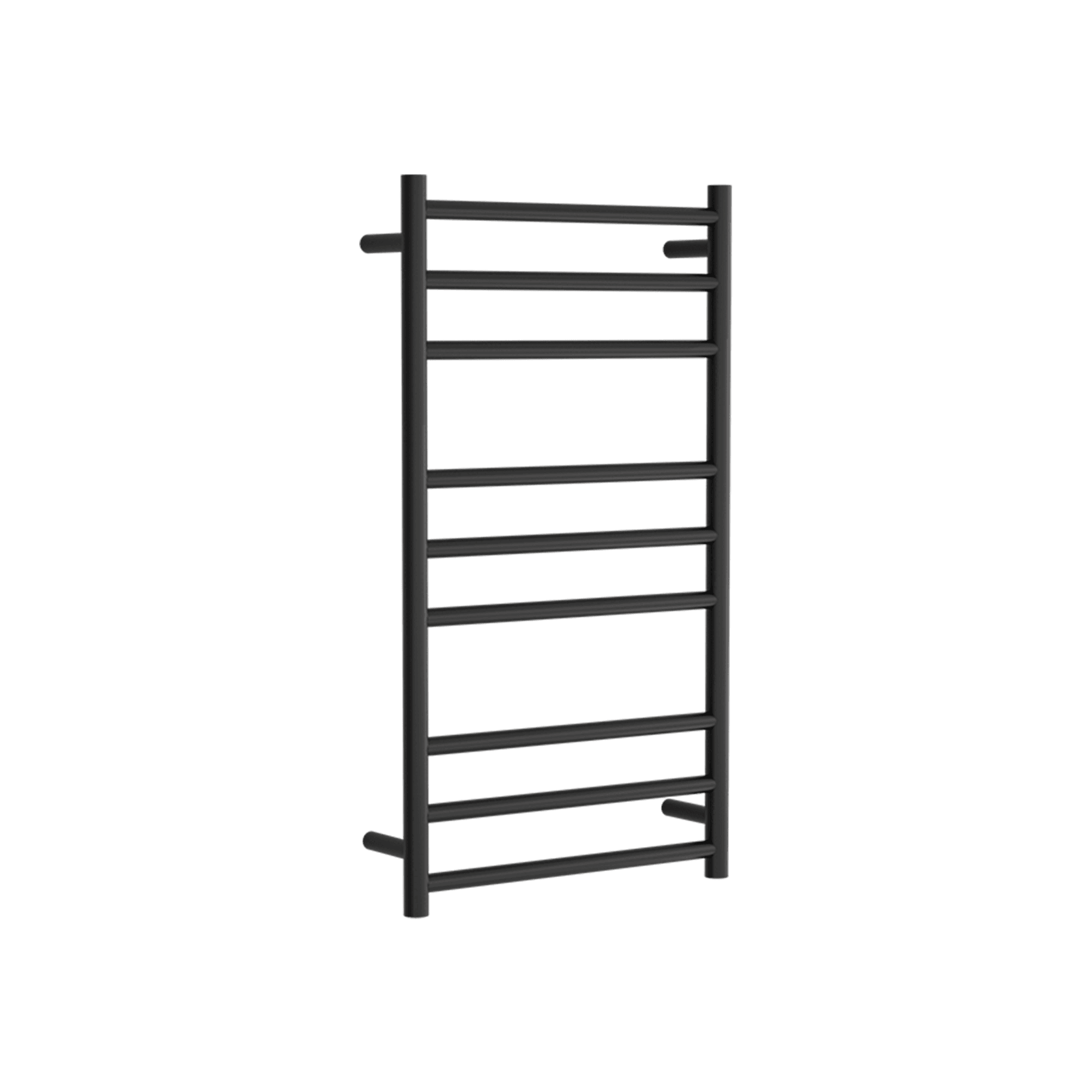 Round Towel Rail 240V 900 x 500mm Satin Black gallery detail image