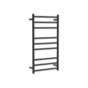 Round Towel Rail 240V 900 x 500mm Satin Black gallery detail image