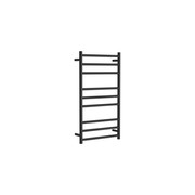 Round Towel Rail 240V 900 x 500mm Satin Black gallery detail image