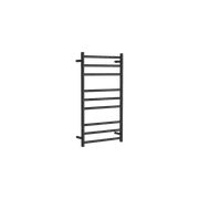 Round Towel Rail 240V 900 x 500mm Satin Black gallery detail image