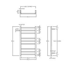 Round Towel Rail 240V 900 x 500mm Gun Metal gallery detail image