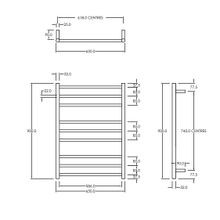 Round Towel Rail 240V 900 x 650mm Satin Black gallery detail image