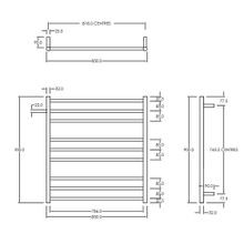 Round Towel Rail 240V 900 x 850mm Satin Black gallery detail image