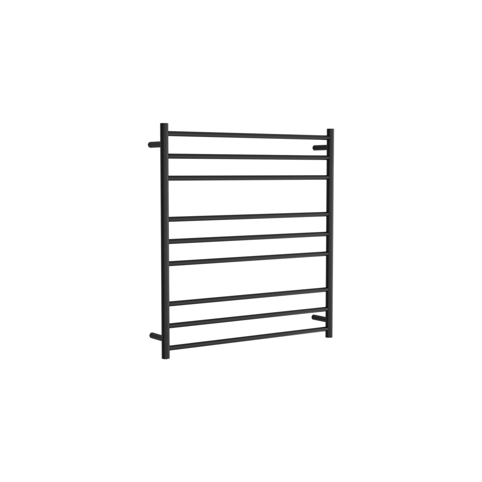 Round Towel Rail 240V 900 x 850mm Satin Black gallery detail image