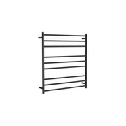 Round Towel Rail 240V 900 x 850mm Satin Black gallery detail image