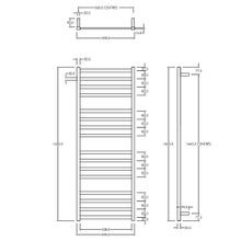 Square Towel Rail 240V 1600 x 600mm Satin Black gallery detail image