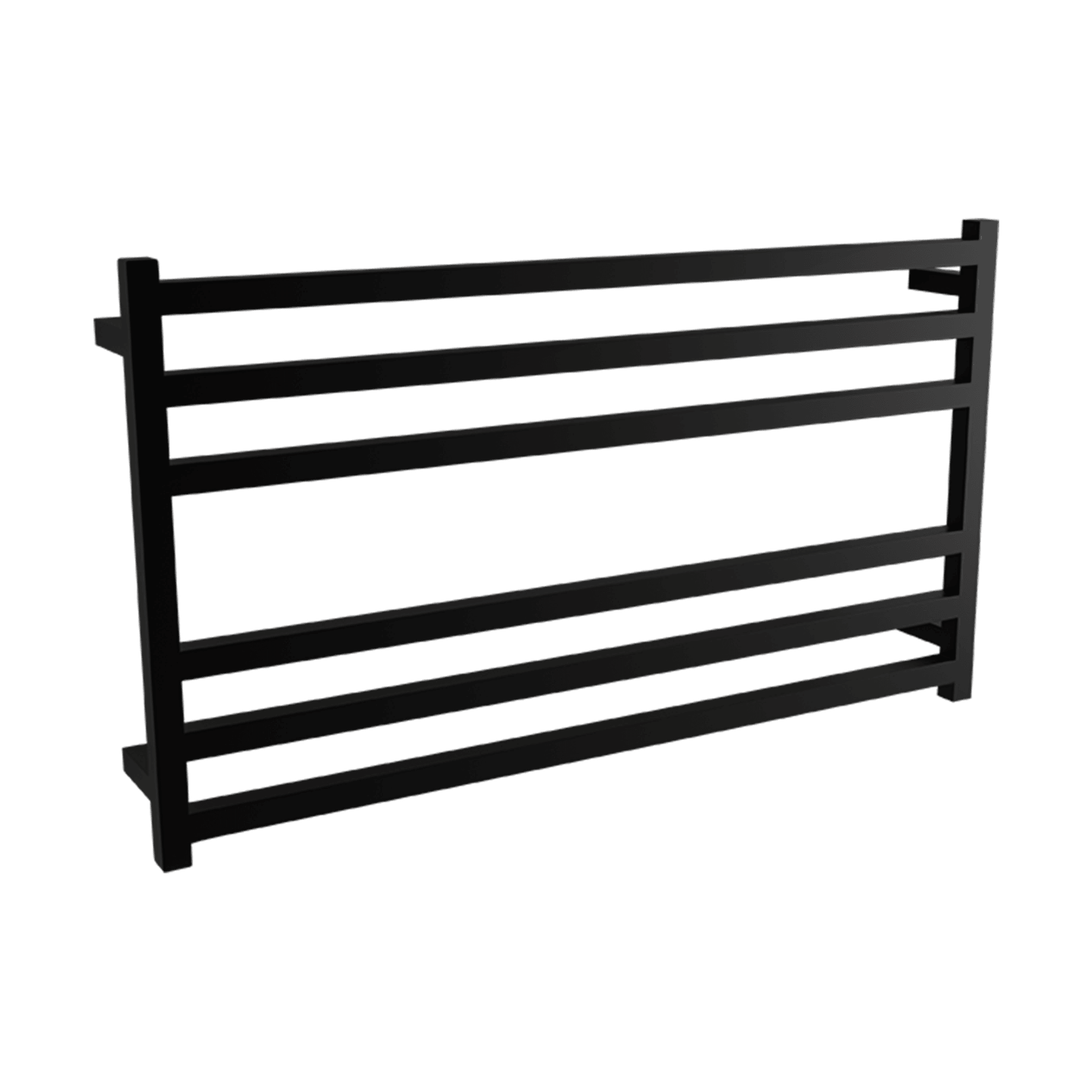 Square Towel Rail 240V 600 x 1050mm Satin Black gallery detail image