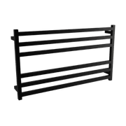 Square Towel Rail 240V 600 x 1050mm Satin Black gallery detail image