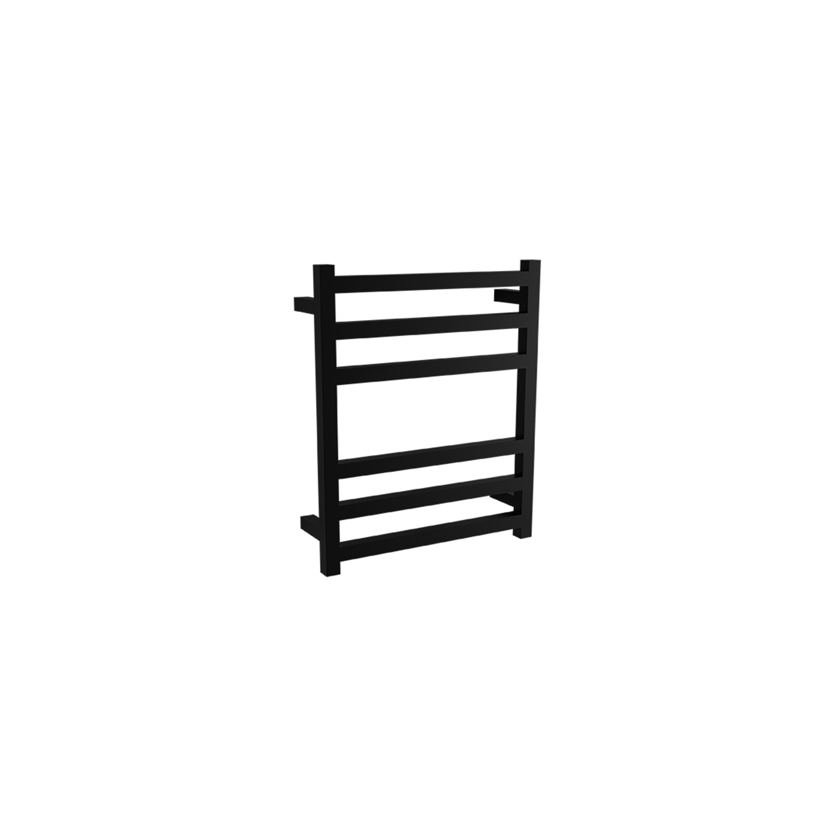 Square Towel Rail 240V 600 x 500mm Satin Black gallery detail image