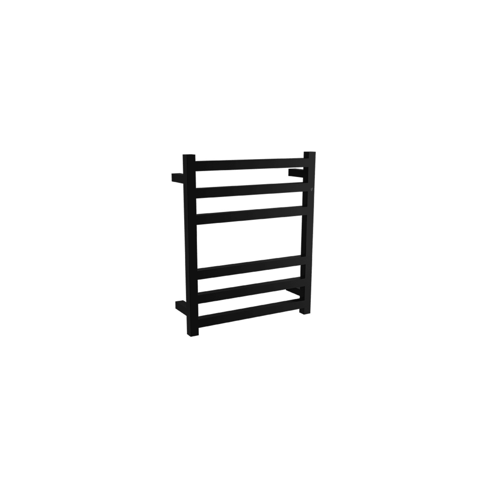 Square Towel Rail 240V 600 x 500mm Satin Black gallery detail image
