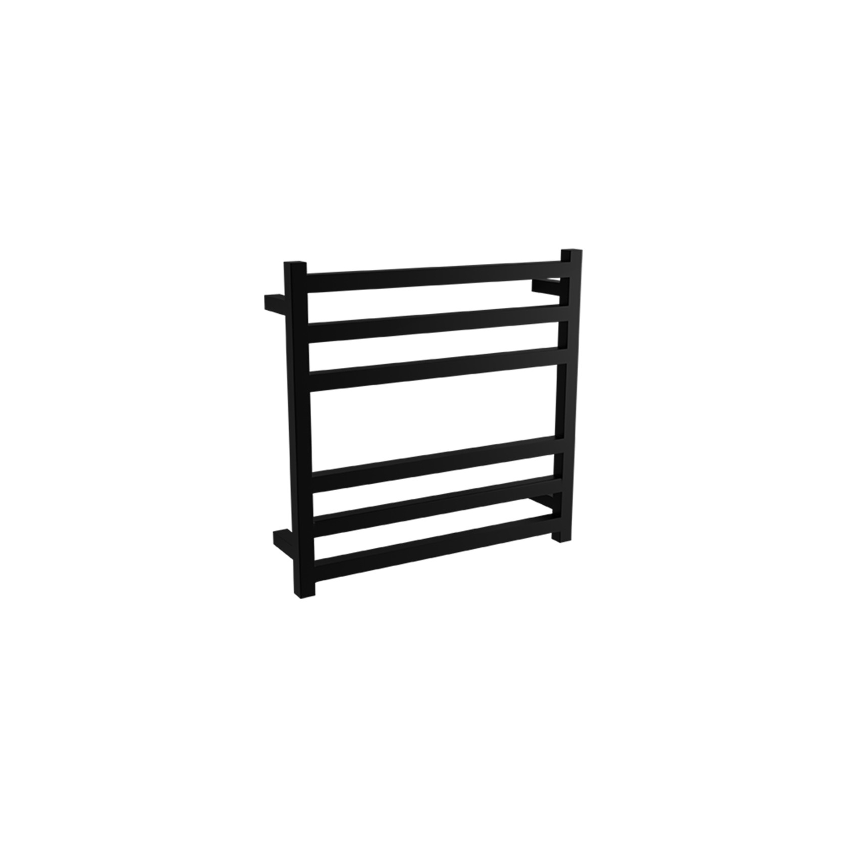 Square Towel Rail 240V 600 x 650mm Satin Black gallery detail image