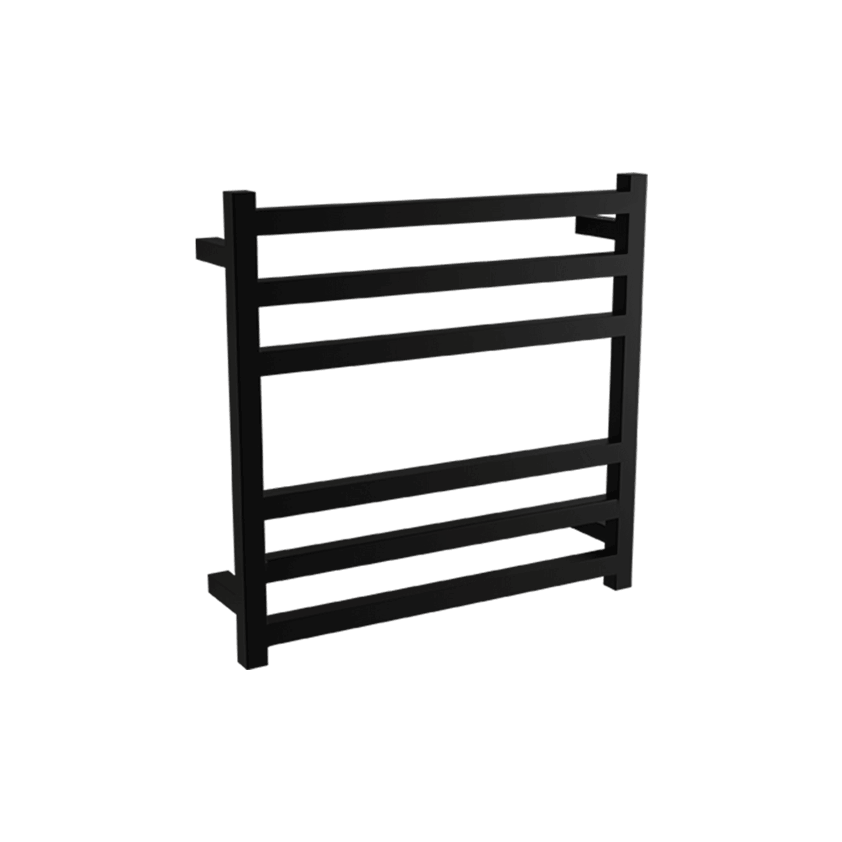 Square Towel Rail 240V 600 x 650mm Satin Black gallery detail image