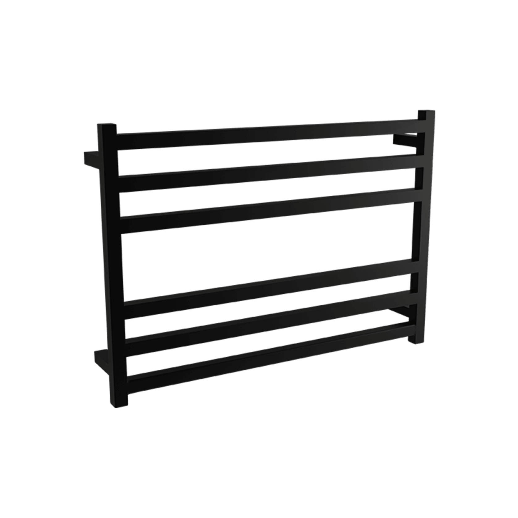 Square Towel Rail 240V 600 x 850mm Satin Black gallery detail image