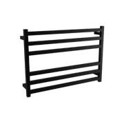 Square Towel Rail 240V 600 x 850mm Satin Black gallery detail image