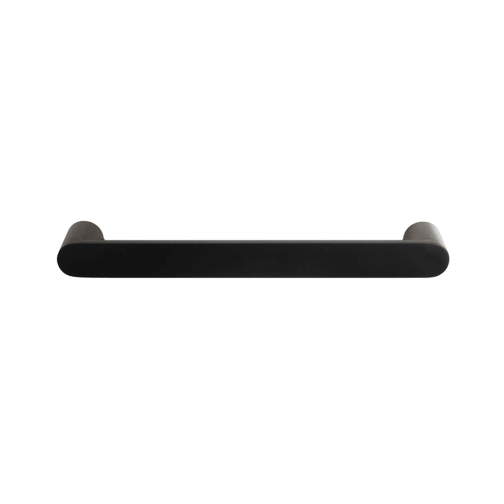 Towel Rail Single Bar Round 12V 500mm Satin Black gallery detail image