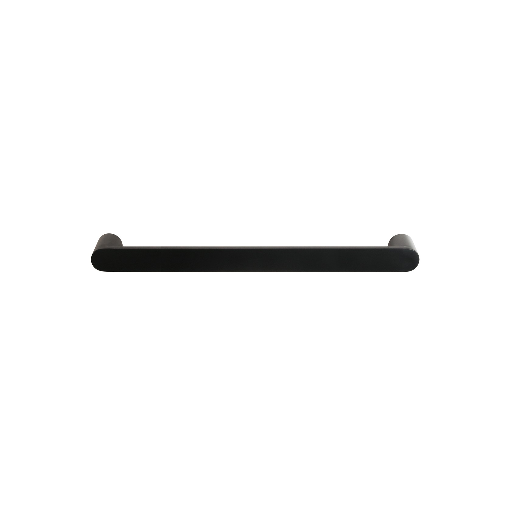Towel Rail Single Bar Round 12V 650mm Satin Black gallery detail image