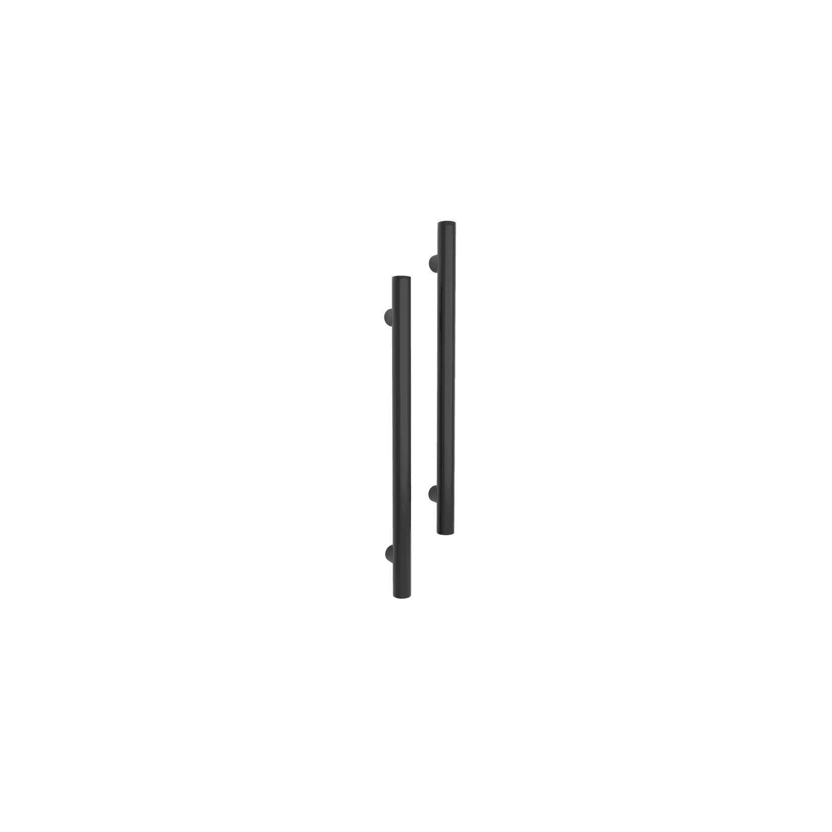 Vertical Single Towel Bar Round 12V Satin Black gallery detail image