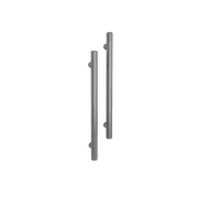 Vertical Single Towel Bar Round 12V Gun Metal gallery detail image
