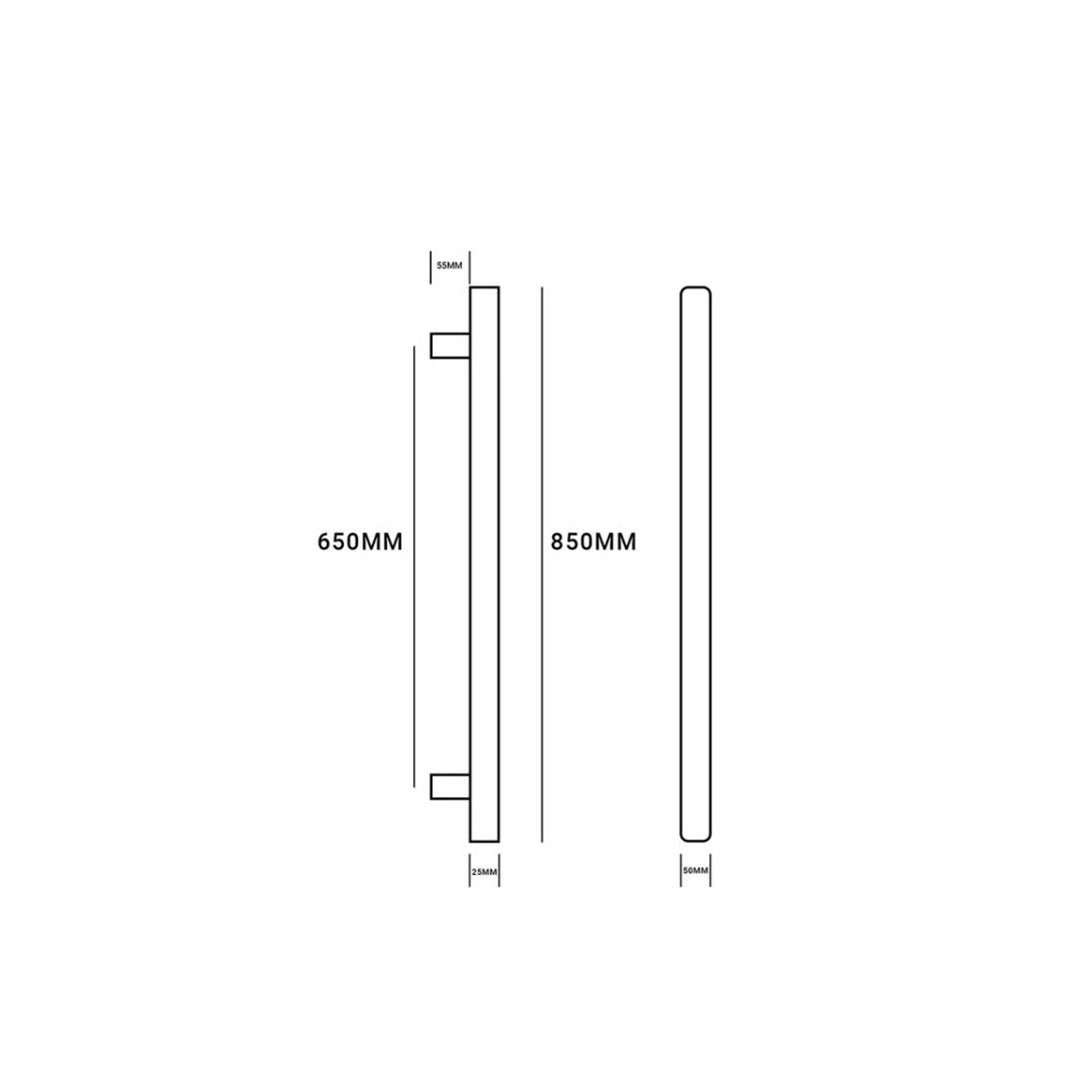 Vertical Single Towel Bar Square 12V Brushed Gold gallery detail image
