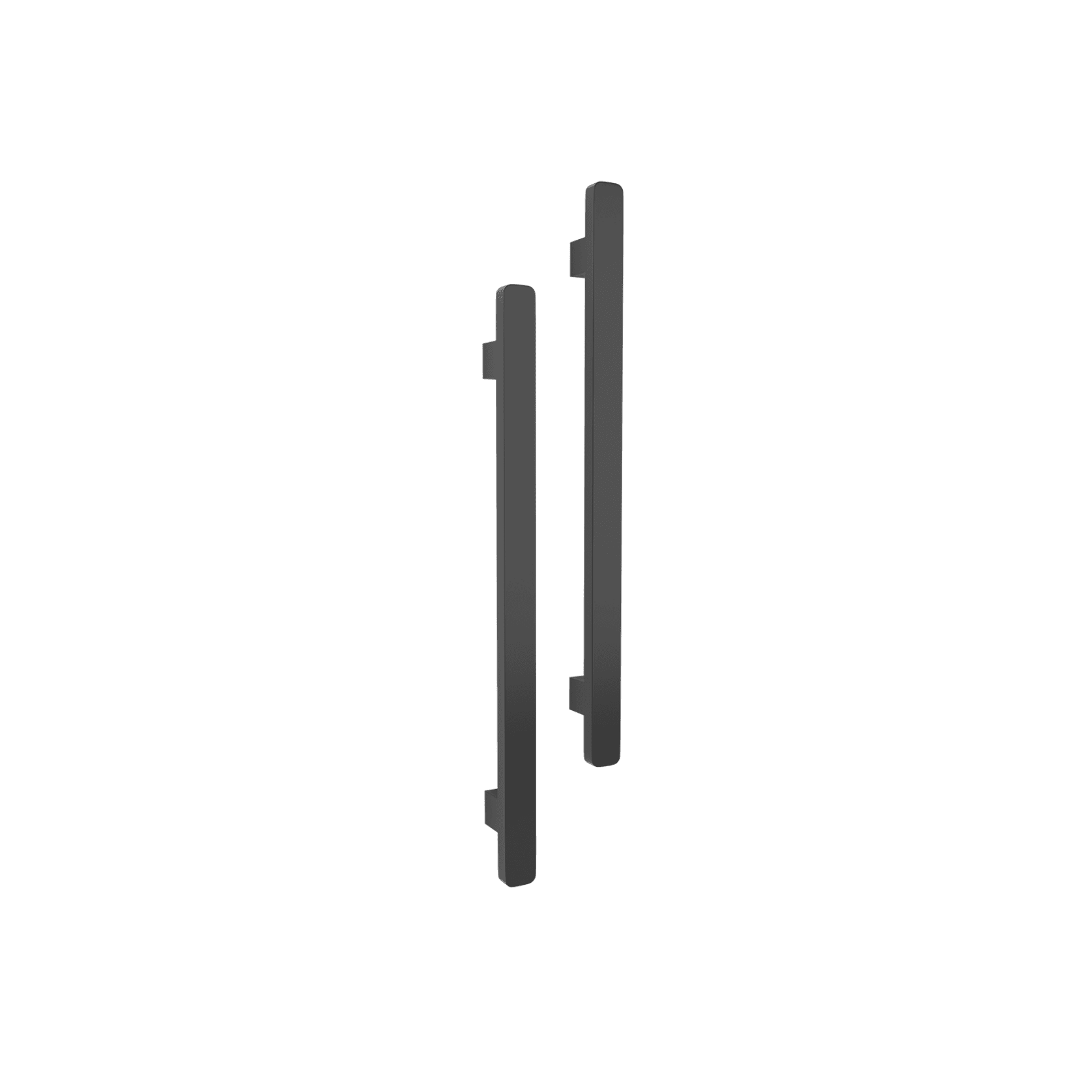 Vertical Single Towel Bar Square 12V Satin Black gallery detail image