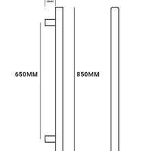 Vertical Single Towel Bar Square 12V Brushed Stainless gallery detail image