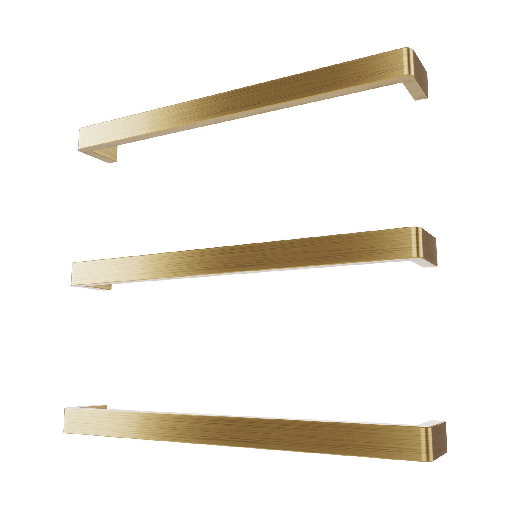 Vera Rounded Heated Towel Bar - 632mm gallery detail image
