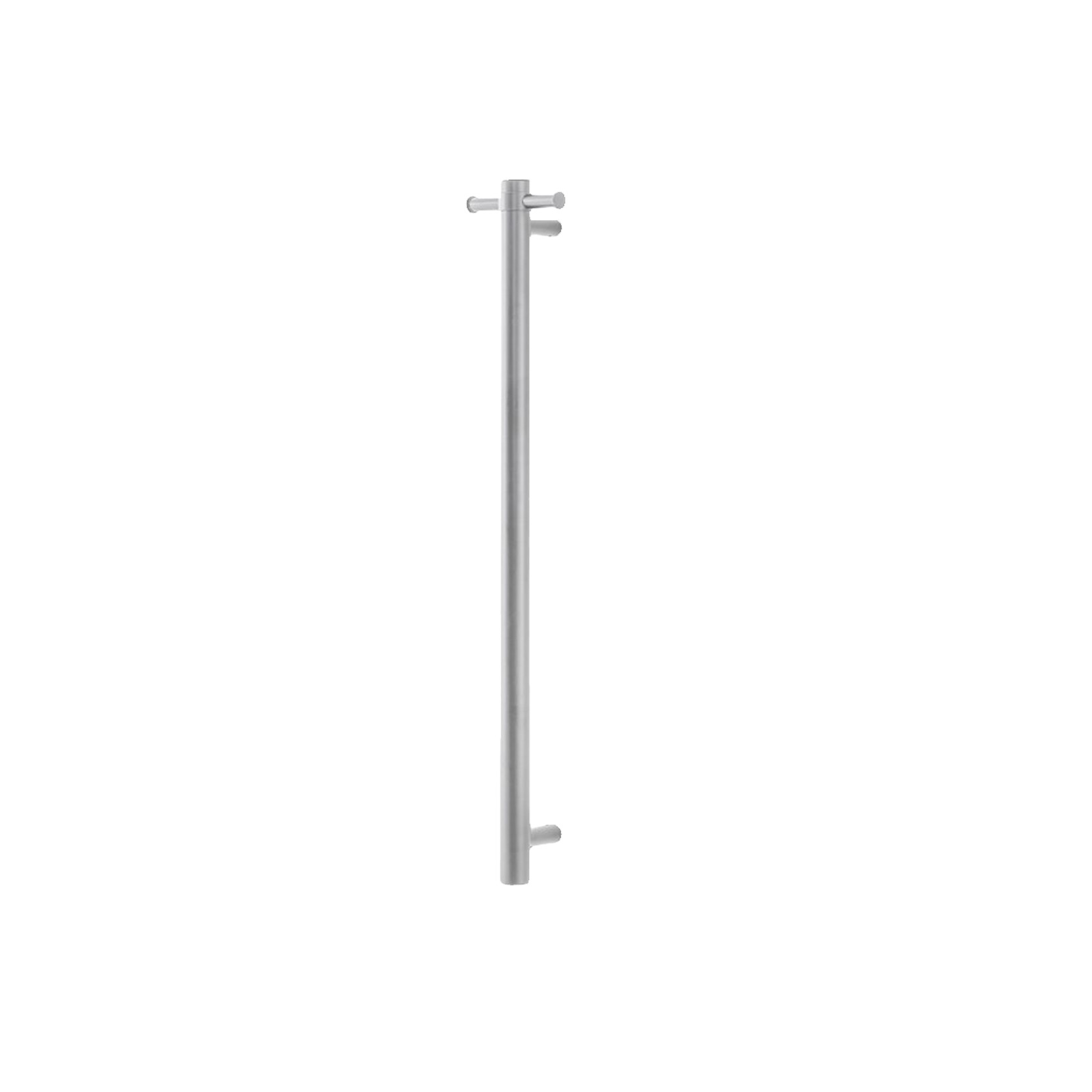 Vertical Heated Towel Rail Brushed Nickel gallery detail image