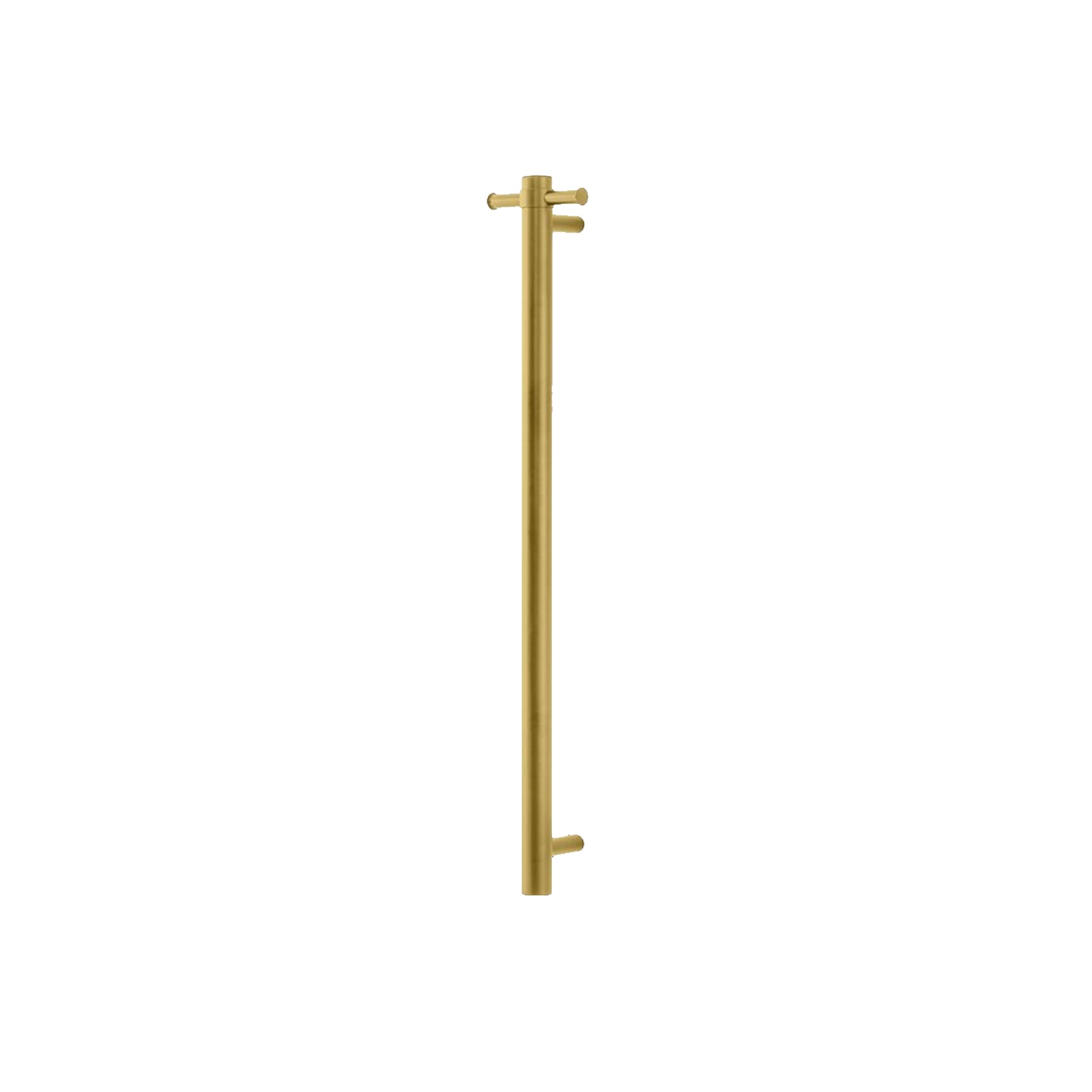 Vertical Heated Towel Rail Brushed Brass gallery detail image