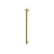 Vertical Heated Towel Rail Brushed Brass gallery detail image