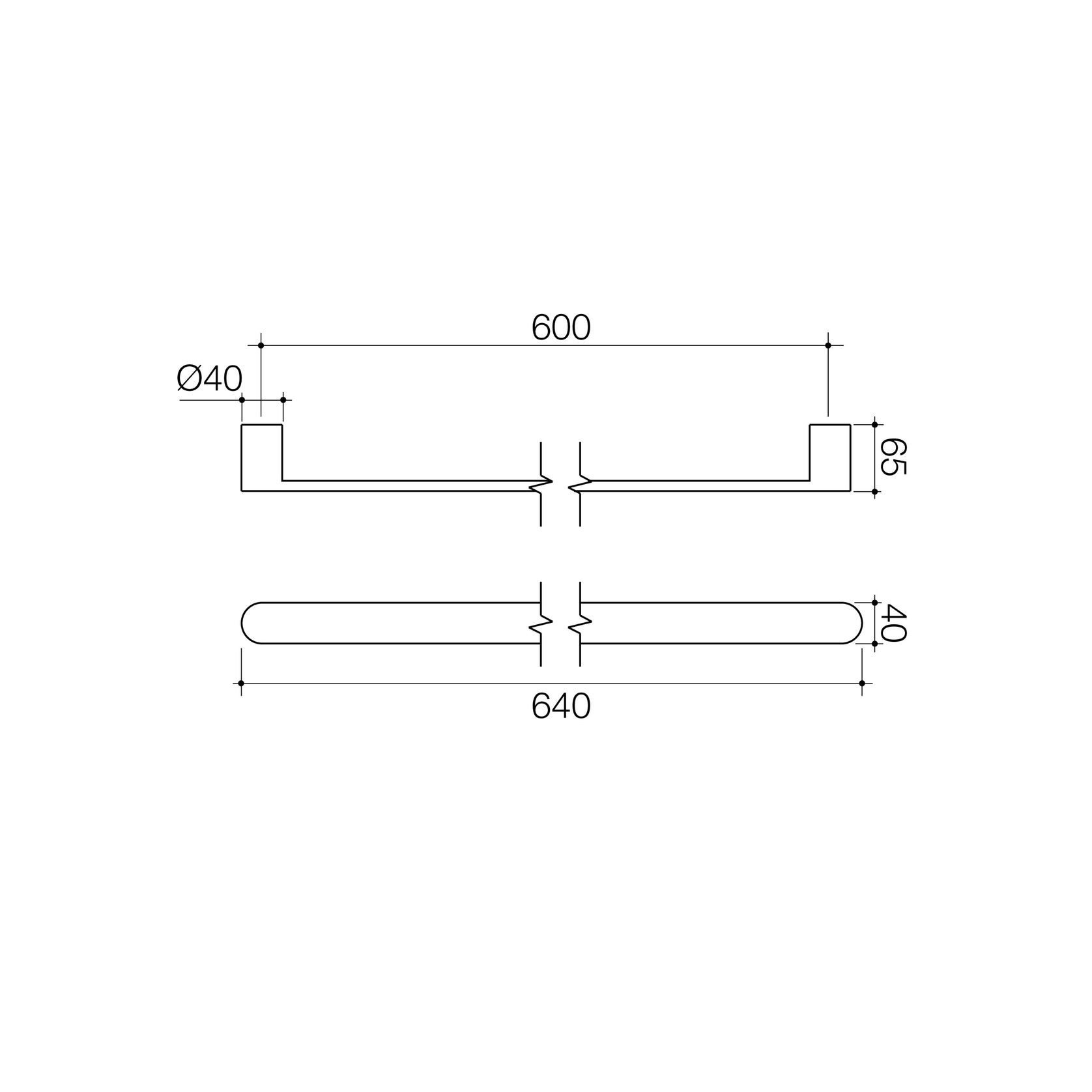 Urbane II Heated Towel Rail - Horizontal gallery detail image