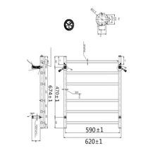 Square Heated Towel Rack 6 Bars Matte Black gallery detail image