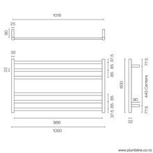 Tube 6 Bar Heated Towel Ladder 60 X 105cm gallery detail image